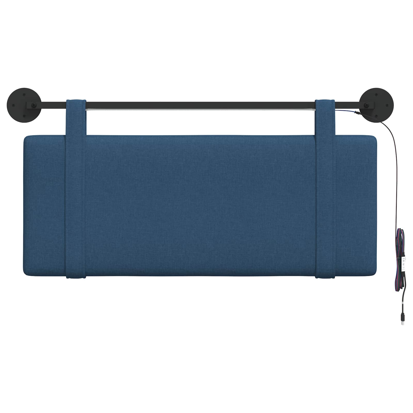 Hangend hoofdbord Met LED-verlichting Blauw Stof is nu te koop bij PeponiXL, paradijselijk wonen!