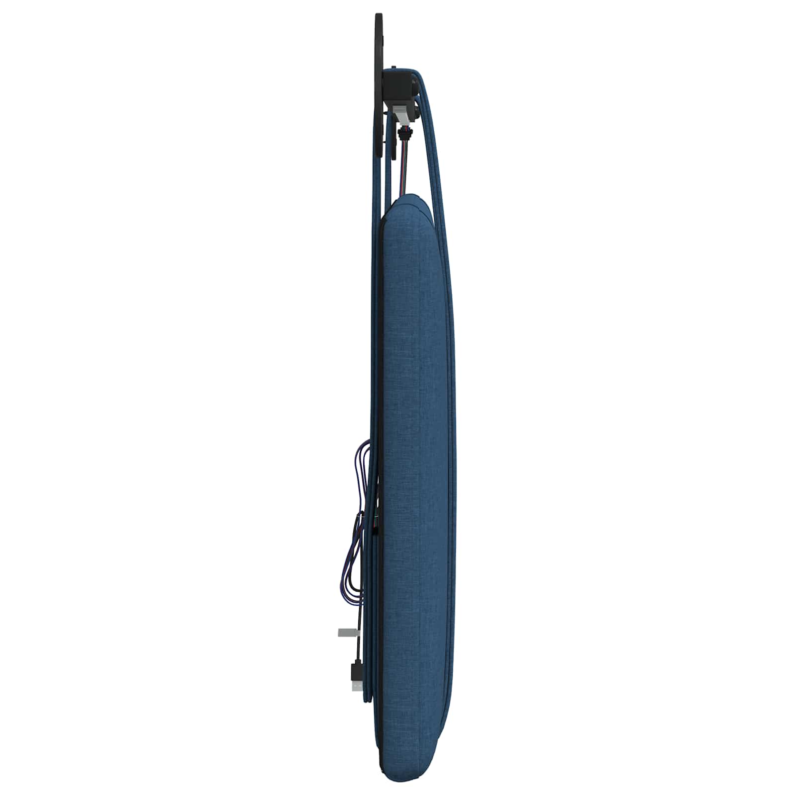 Hangend hoofdbord Met LED-verlichting Blauw Stof is nu te koop bij PeponiXL, paradijselijk wonen!