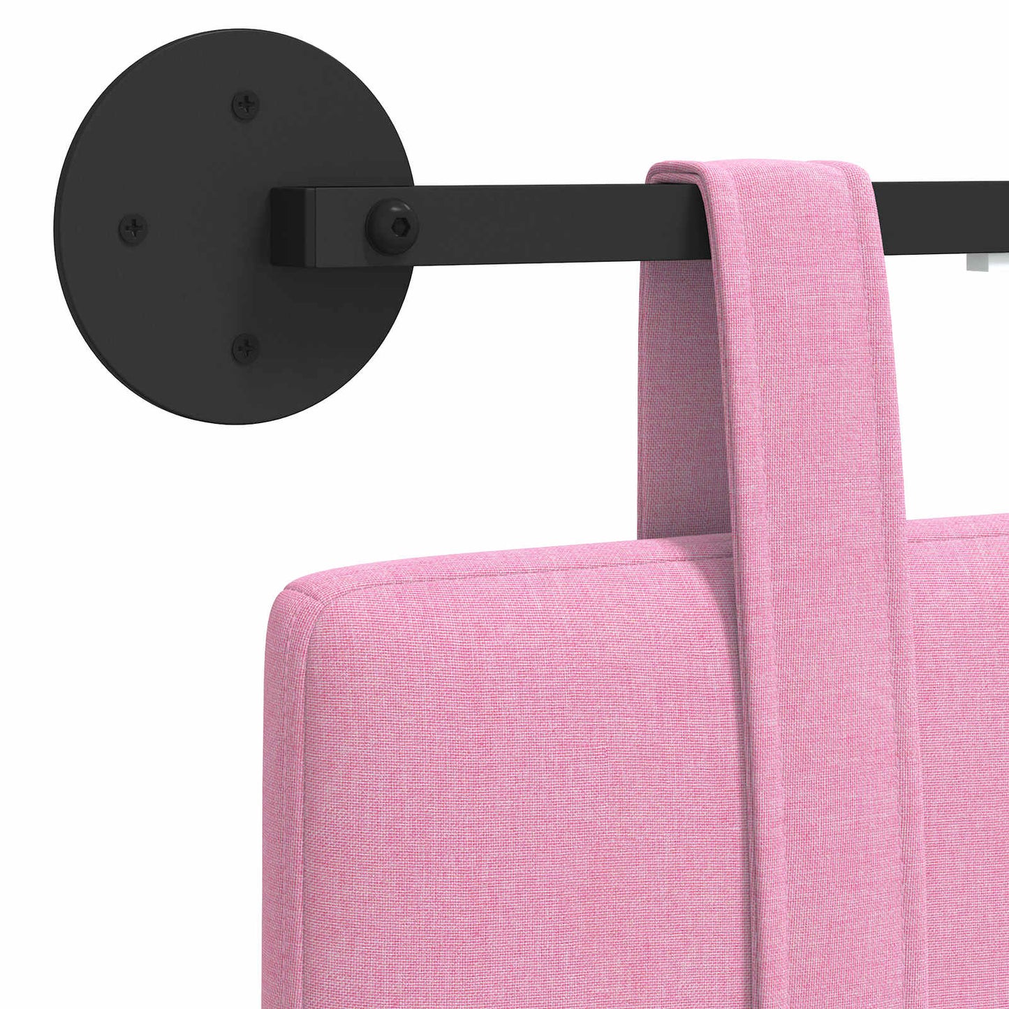 Hangend hoofdbord Met LED-verlichting Roze Stof is nu te koop bij PeponiXL, paradijselijk wonen!