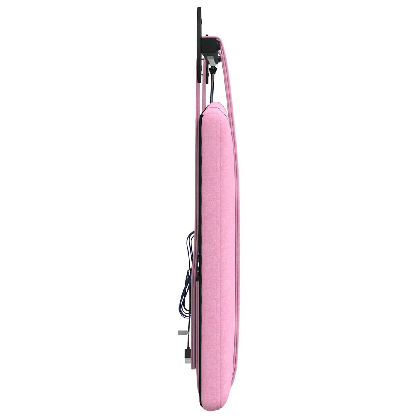 Hangend hoofdbord Met LED-verlichting Roze Stof is nu te koop bij PeponiXL, paradijselijk wonen!
