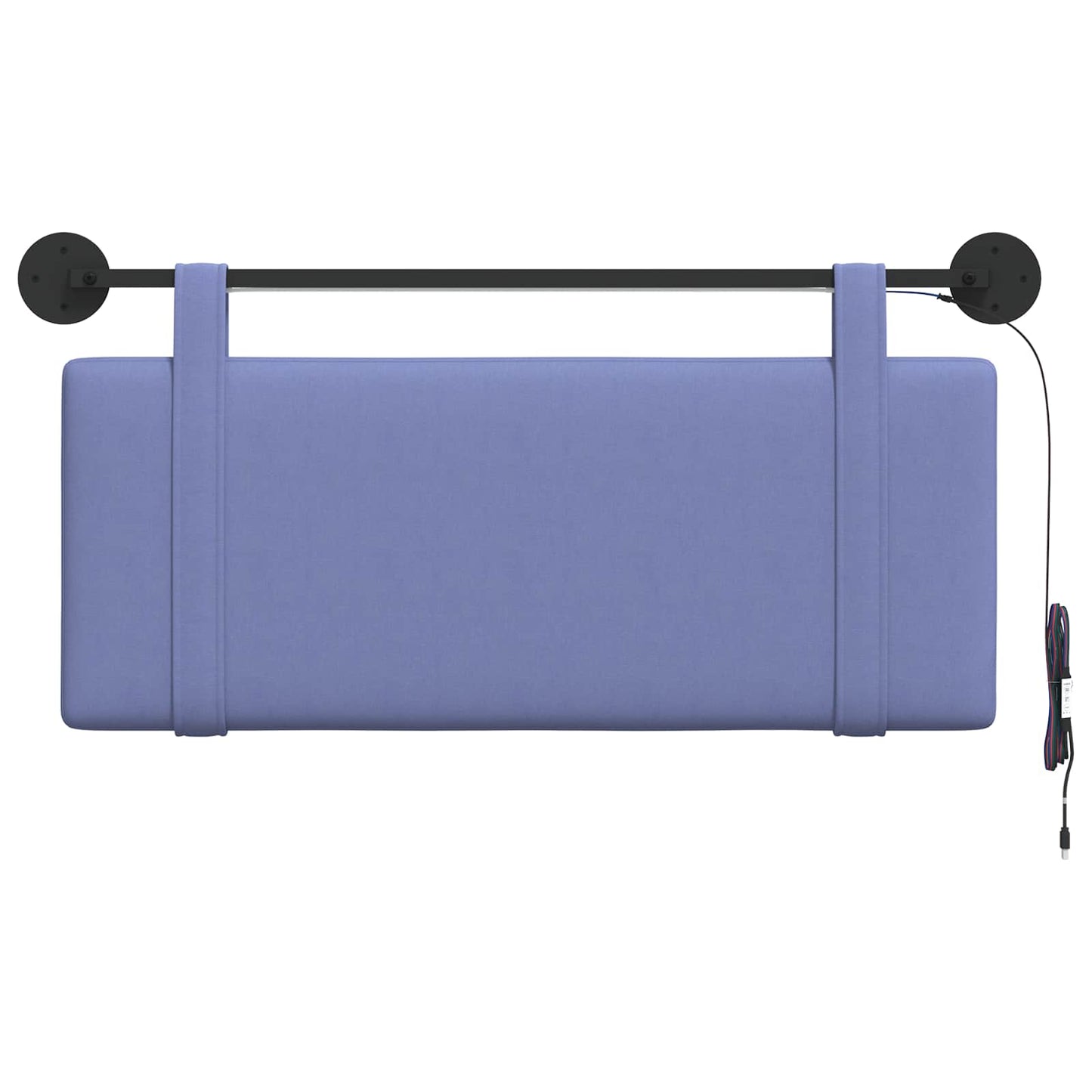 Hangend hoofdbord Met LED-verlichting Jeans Blauw Stof is nu te koop bij PeponiXL, paradijselijk wonen!