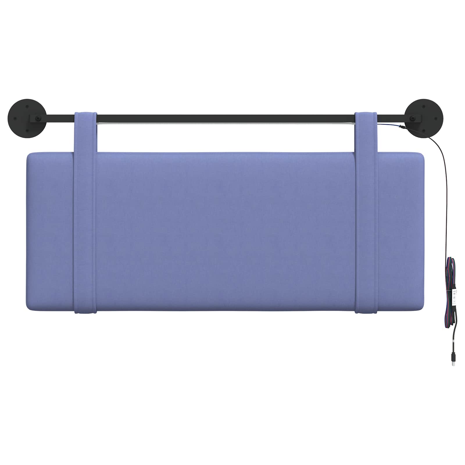 Hangend hoofdbord Met LED-verlichting Jeans Blauw Stof is nu te koop bij PeponiXL, paradijselijk wonen!