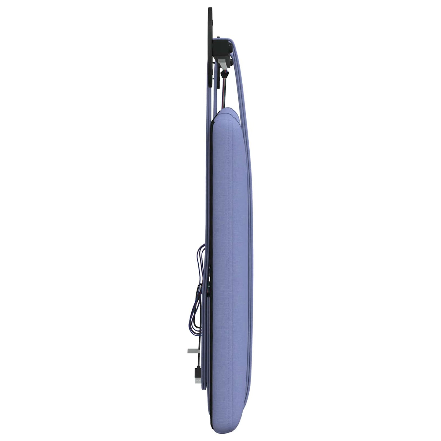 Hangend hoofdbord Met LED-verlichting Jeans Blauw Stof is nu te koop bij PeponiXL, paradijselijk wonen!