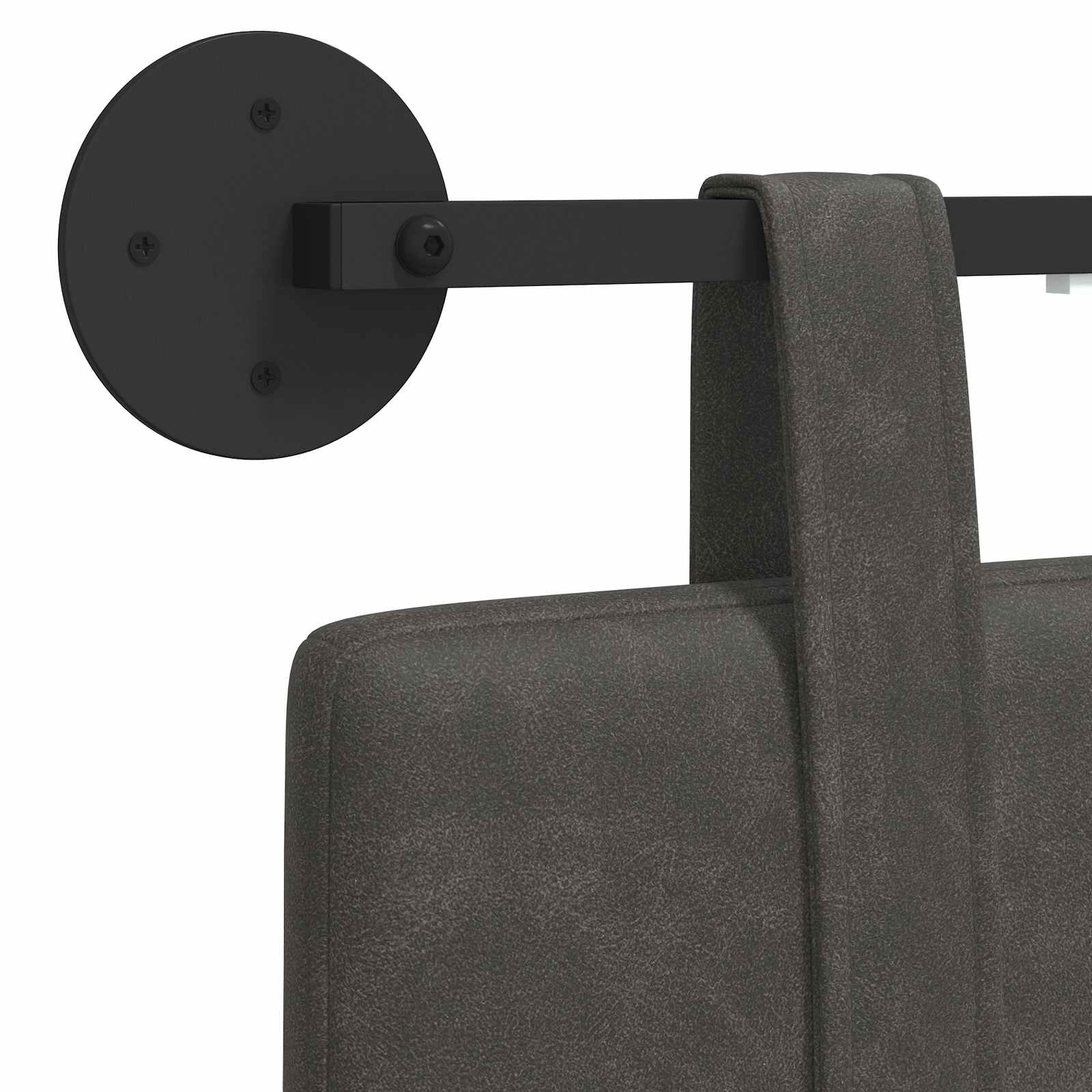 Hangend hoofdbord Met LED-verlichting Zwart Antiek PU is nu te koop bij PeponiXL, paradijselijk wonen!