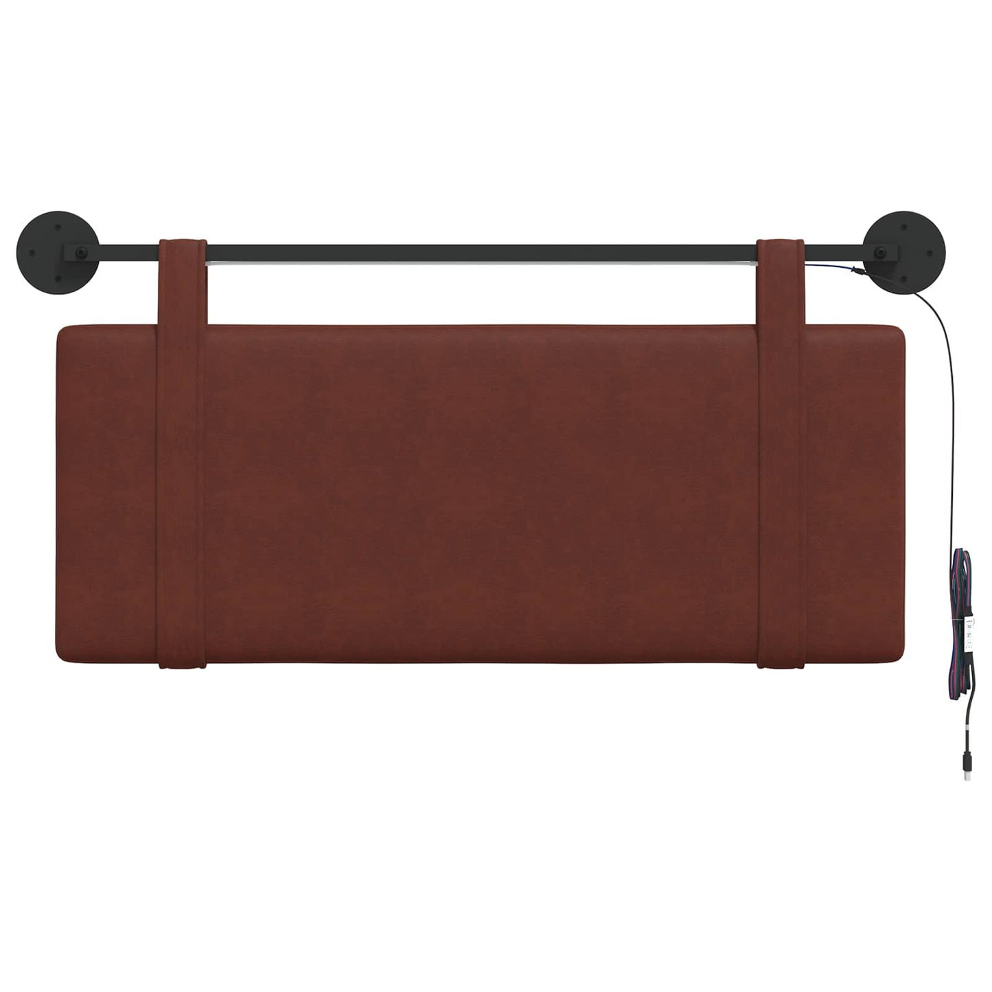 Hangend hoofdbord Met LED-verlichting Glanzend Bruin Antiek PU is nu te koop bij PeponiXL, paradijselijk wonen!