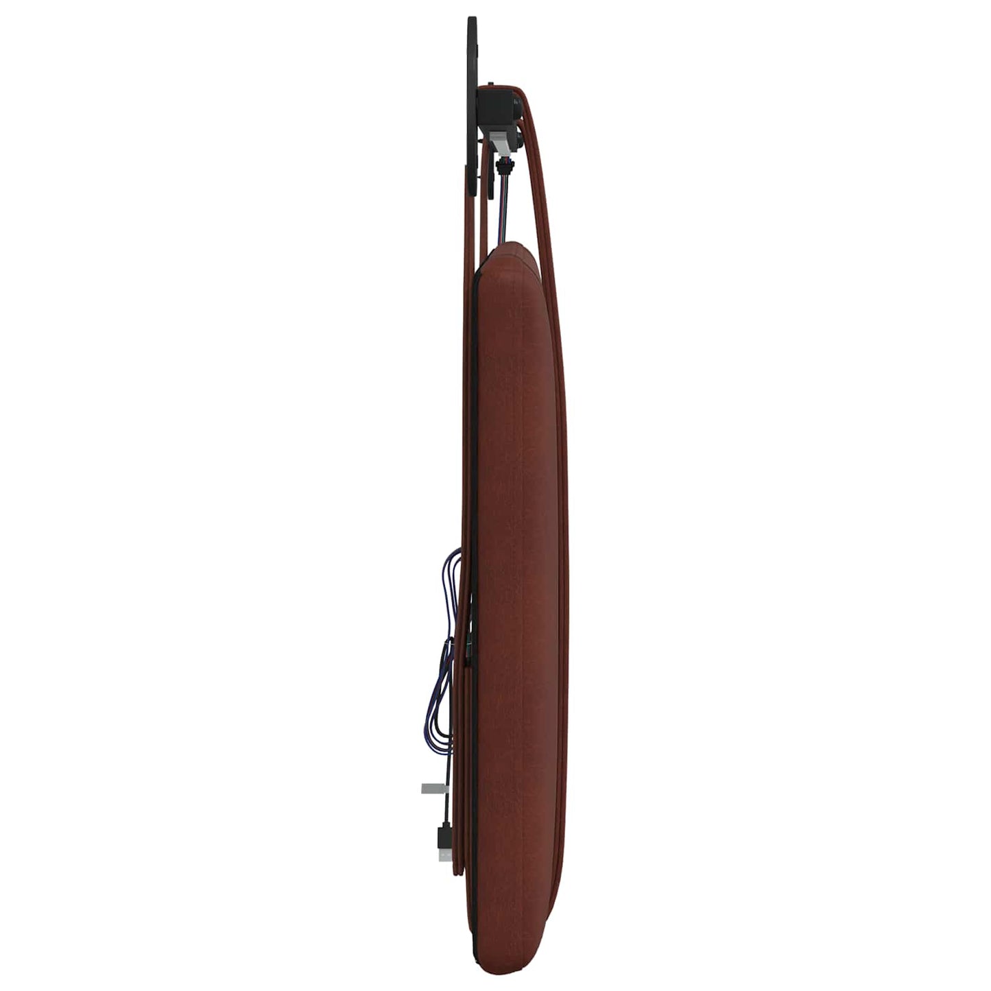 Hangend hoofdbord Met LED-verlichting Glanzend Bruin Antiek PU is nu te koop bij PeponiXL, paradijselijk wonen!