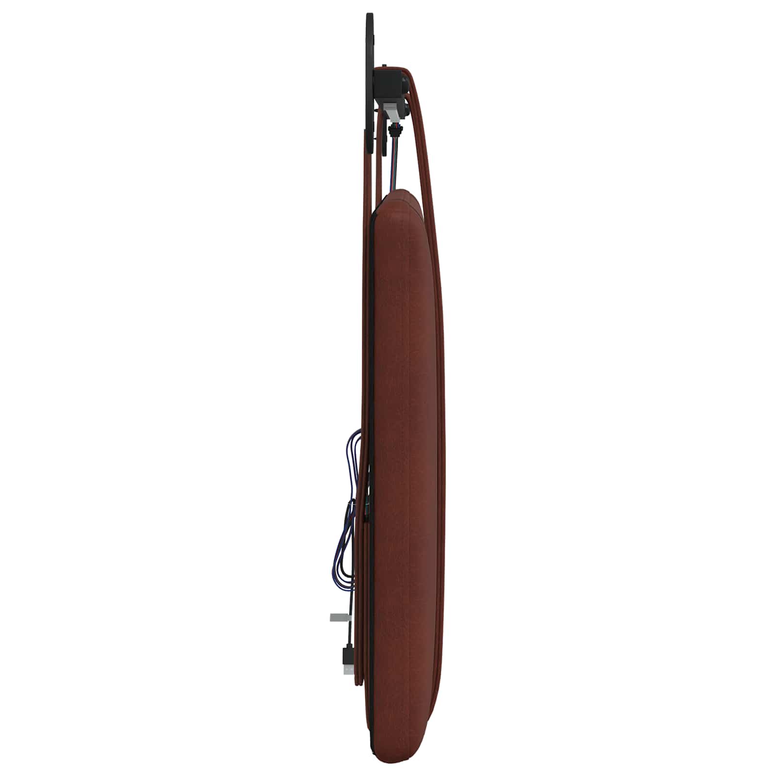 Hangend hoofdbord Met LED-verlichting Glanzend Bruin Antiek PU is nu te koop bij PeponiXL, paradijselijk wonen!