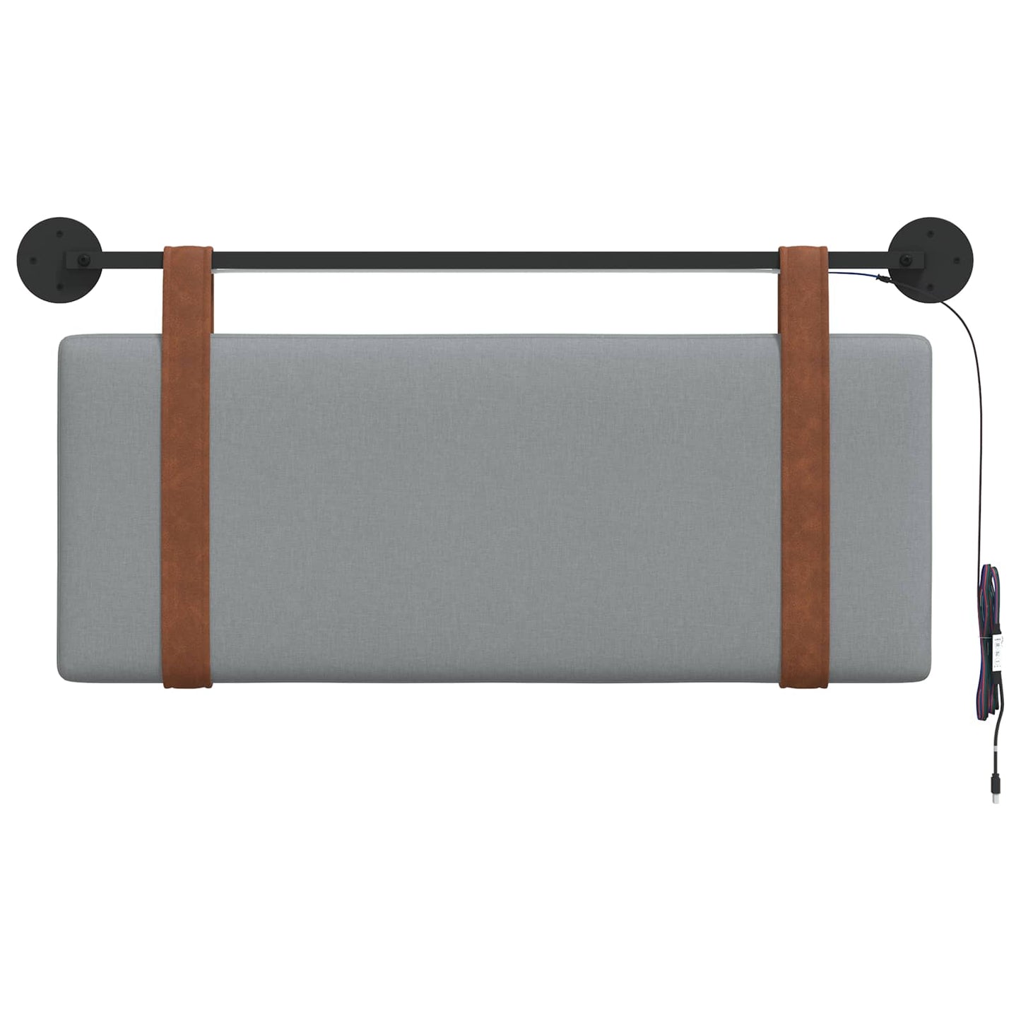 Hangend hoofdbord Met LED-verlichting Lichtgrijs Antiek PU is nu te koop bij PeponiXL, paradijselijk wonen!