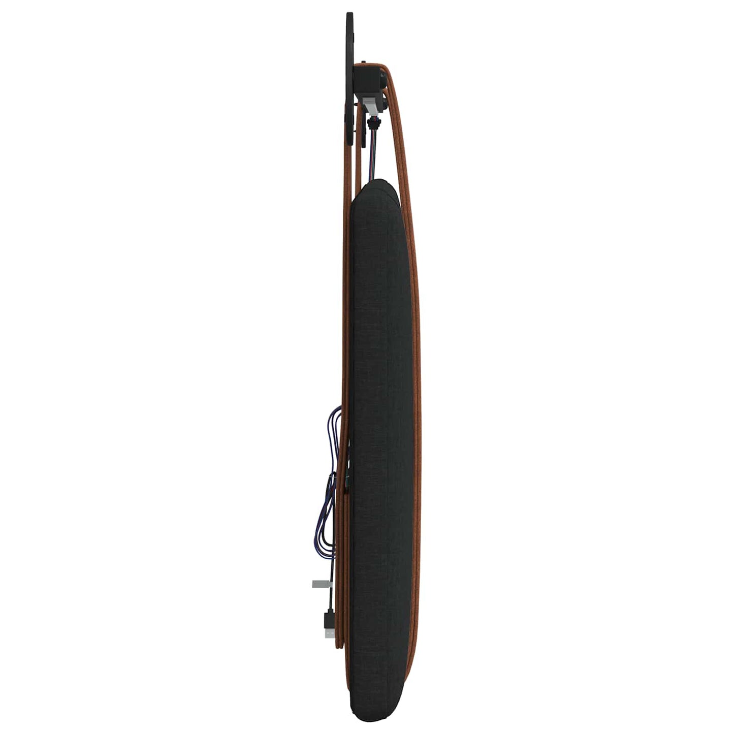 Hangend hoofdbord Met LED-verlichting Zwart Antiek PU is nu te koop bij PeponiXL, paradijselijk wonen!