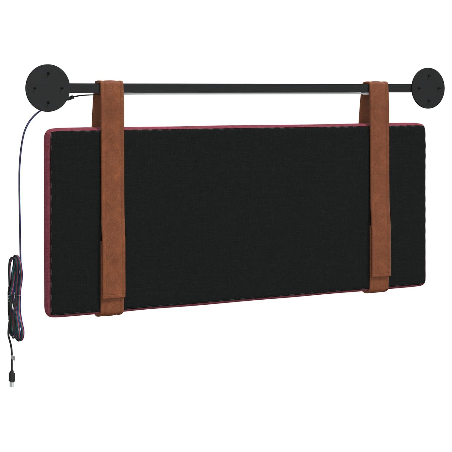 Hangend hoofdbord Met LED-verlichting Wijnrood Antiek PU is nu te koop bij PeponiXL, paradijselijk wonen!
