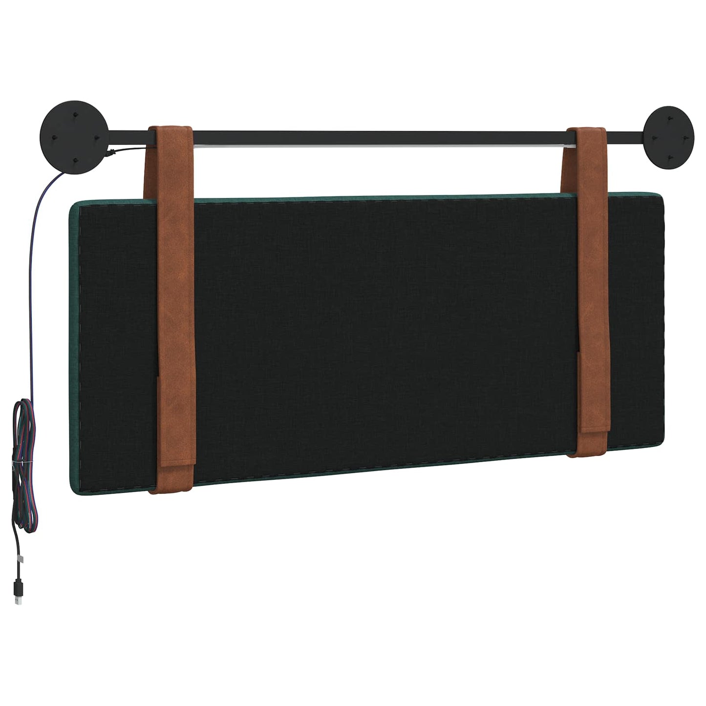 Hangend hoofdbord Met LED-verlichting Donkergroen Antiek PU is nu te koop bij PeponiXL, paradijselijk wonen!