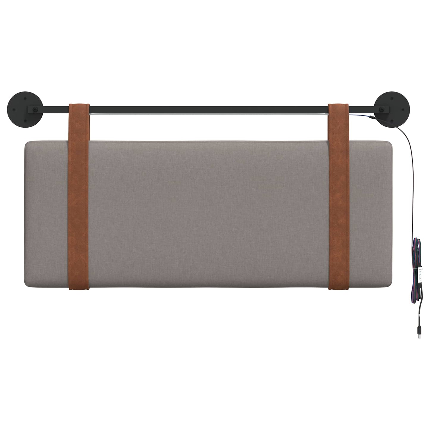 Hangend hoofdbord Met LED-verlichting Taupe Antiek PU is nu te koop bij PeponiXL, paradijselijk wonen!