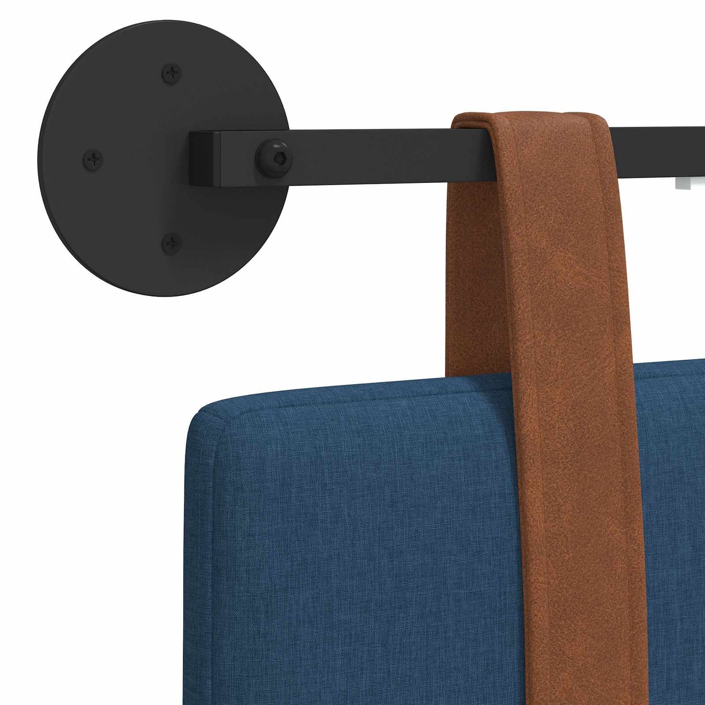 Hangend hoofdbord Met LED-verlichting Blauw Antiek PU is nu te koop bij PeponiXL, paradijselijk wonen!