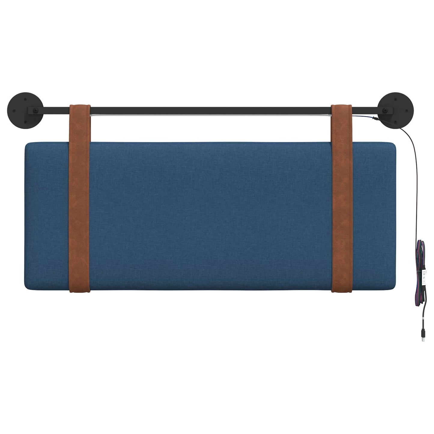 Hangend hoofdbord Met LED-verlichting Blauw Antiek PU is nu te koop bij PeponiXL, paradijselijk wonen!