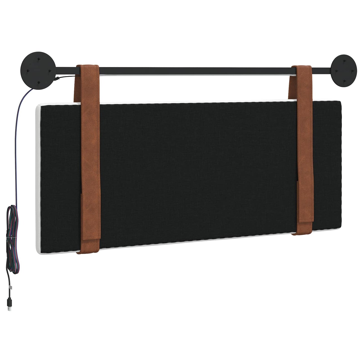 Hangend hoofdbord Met LED-verlichting Wit Antiek PU is nu te koop bij PeponiXL, paradijselijk wonen!