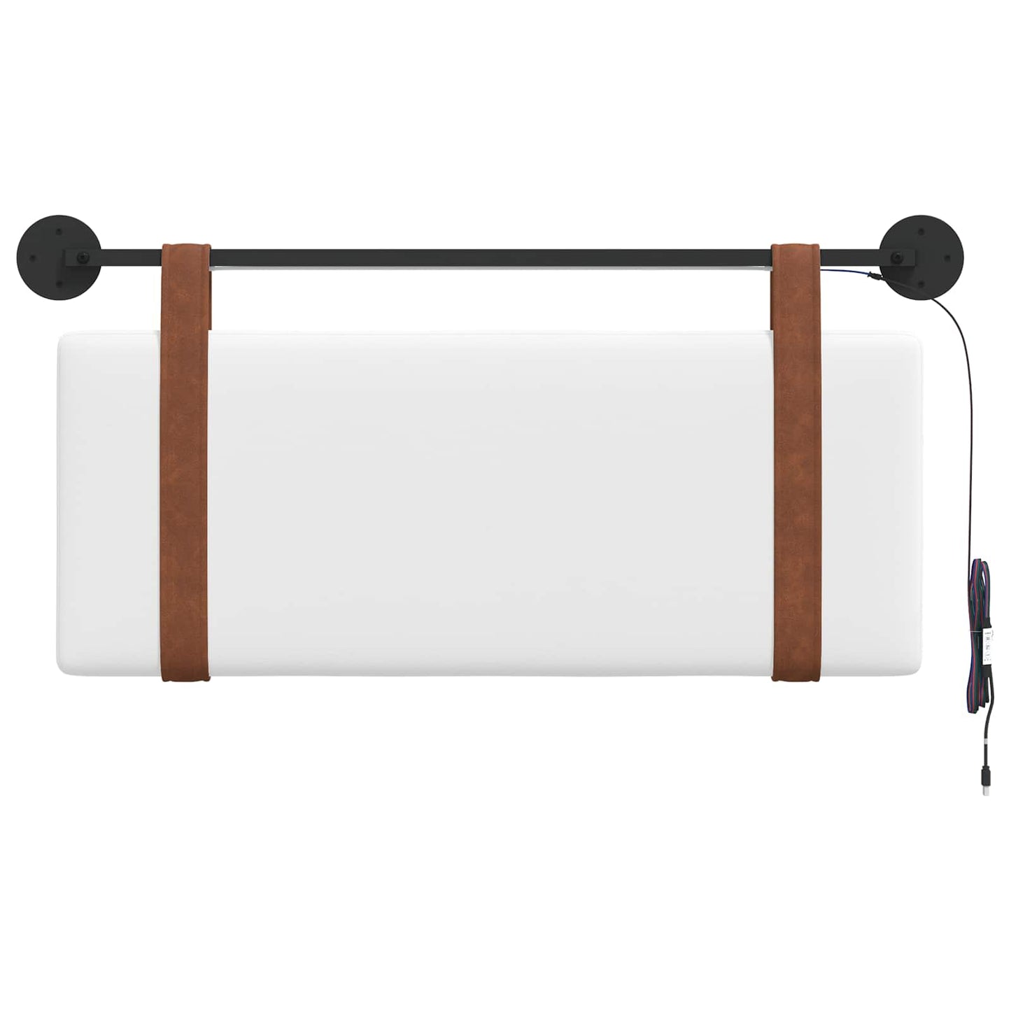 Hangend hoofdbord Met LED-verlichting Wit Antiek PU is nu te koop bij PeponiXL, paradijselijk wonen!