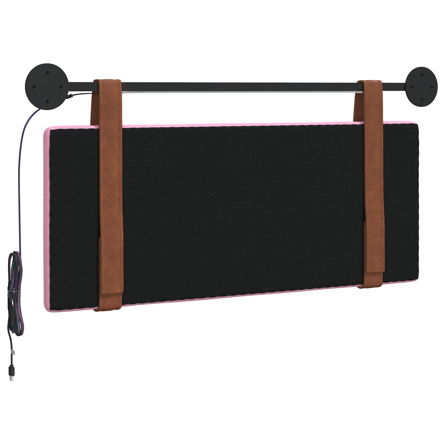 Hangend hoofdbord Met LED-verlichting Roze Antiek PU is nu te koop bij PeponiXL, paradijselijk wonen!