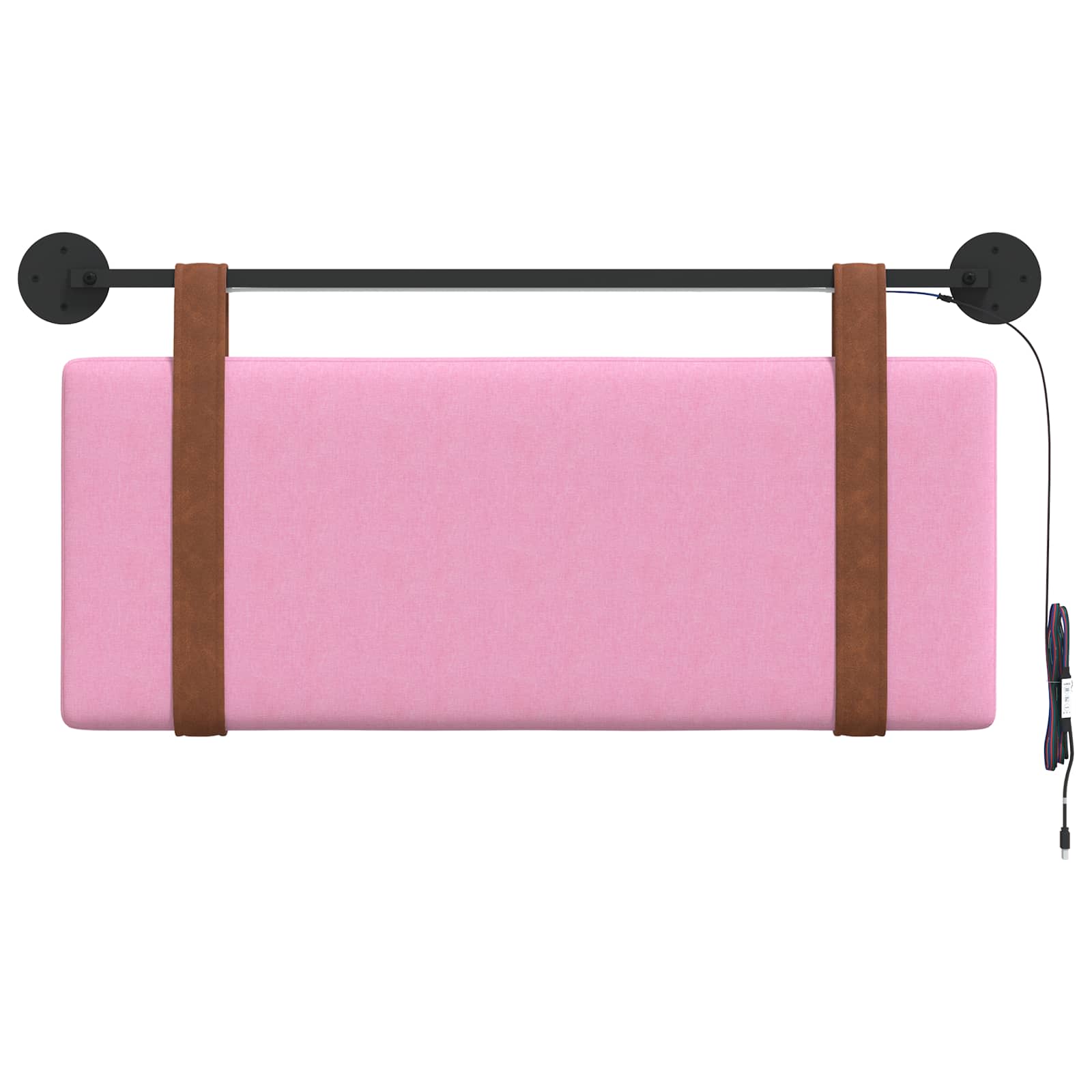 Hangend hoofdbord Met LED-verlichting Roze Antiek PU is nu te koop bij PeponiXL, paradijselijk wonen!