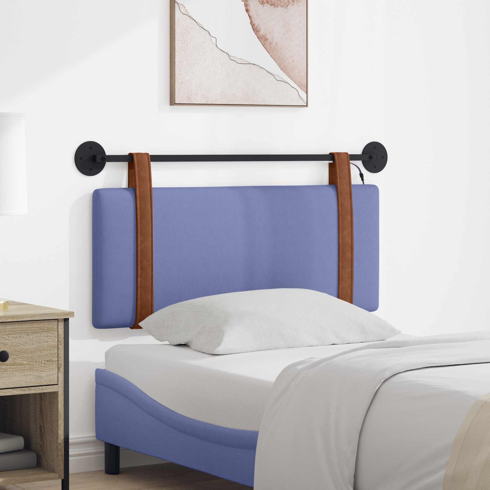 Hangend hoofdbord Met LED-verlichting Jeans Blauw Antiek PU is nu te koop bij PeponiXL, paradijselijk wonen!