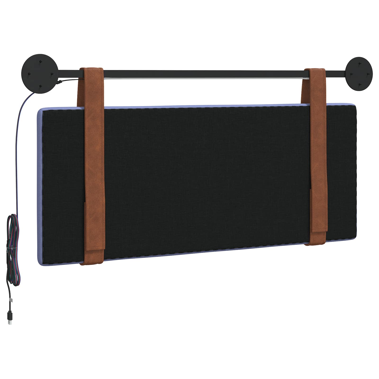 Hangend hoofdbord Met LED-verlichting Jeans Blauw Antiek PU is nu te koop bij PeponiXL, paradijselijk wonen!