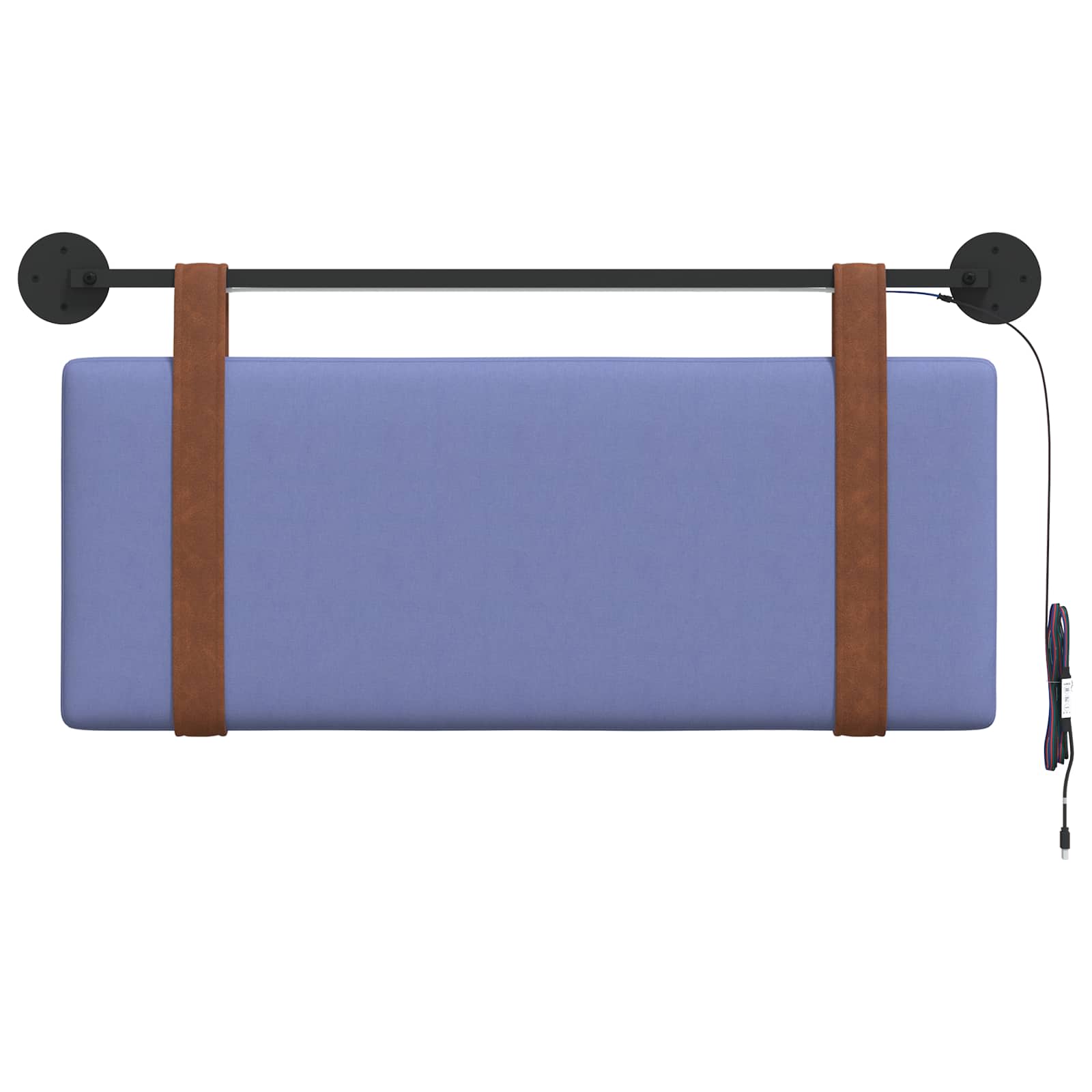 Hangend hoofdbord Met LED-verlichting Jeans Blauw Antiek PU is nu te koop bij PeponiXL, paradijselijk wonen!