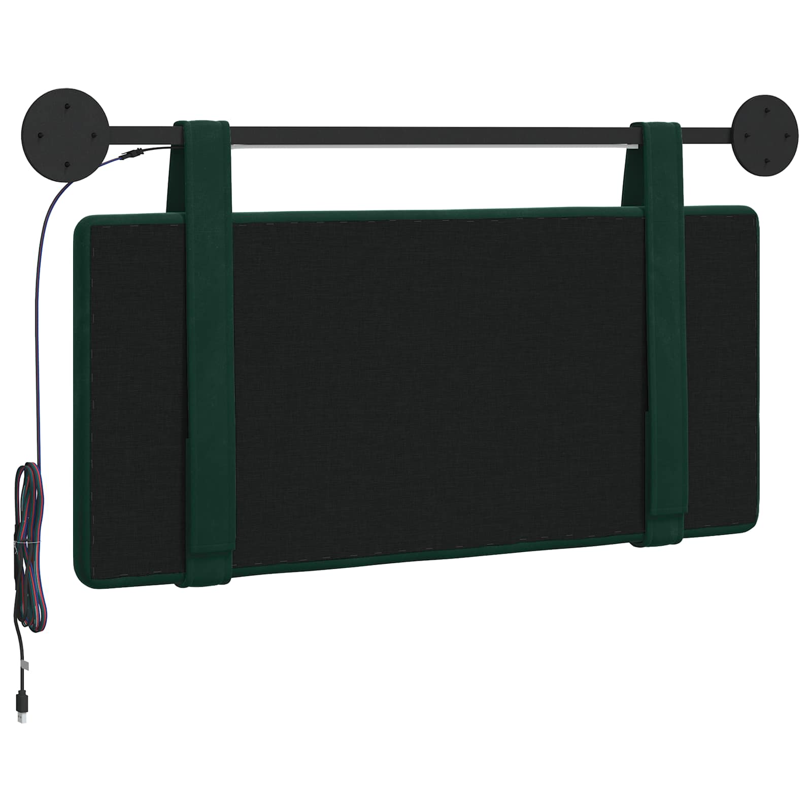 Hangend hoofdbord Met LED-verlichting Donkergroen Fluweel is nu te koop bij PeponiXL, paradijselijk wonen!