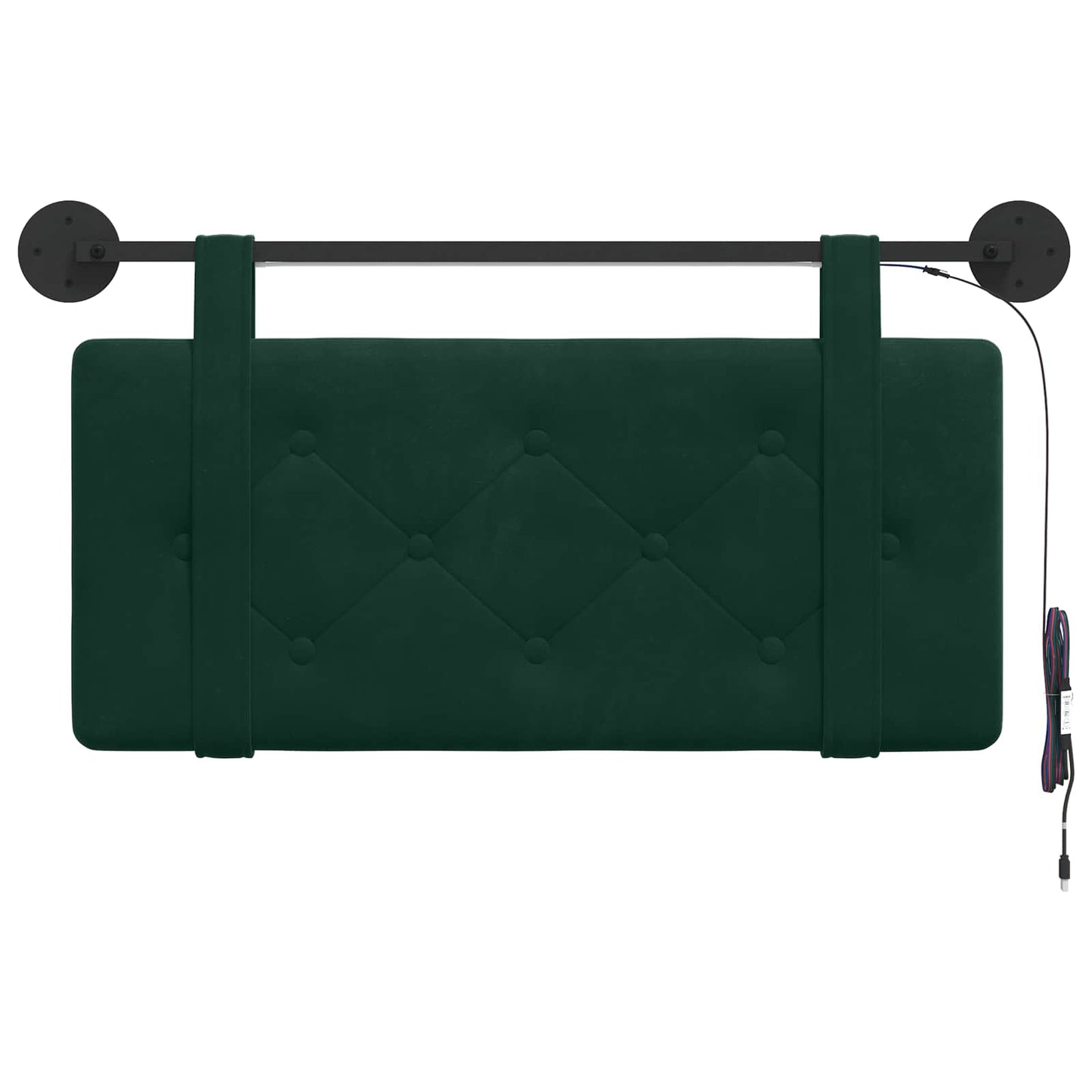 Hangend hoofdbord Met LED-verlichting Donkergroen Fluweel is nu te koop bij PeponiXL, paradijselijk wonen!