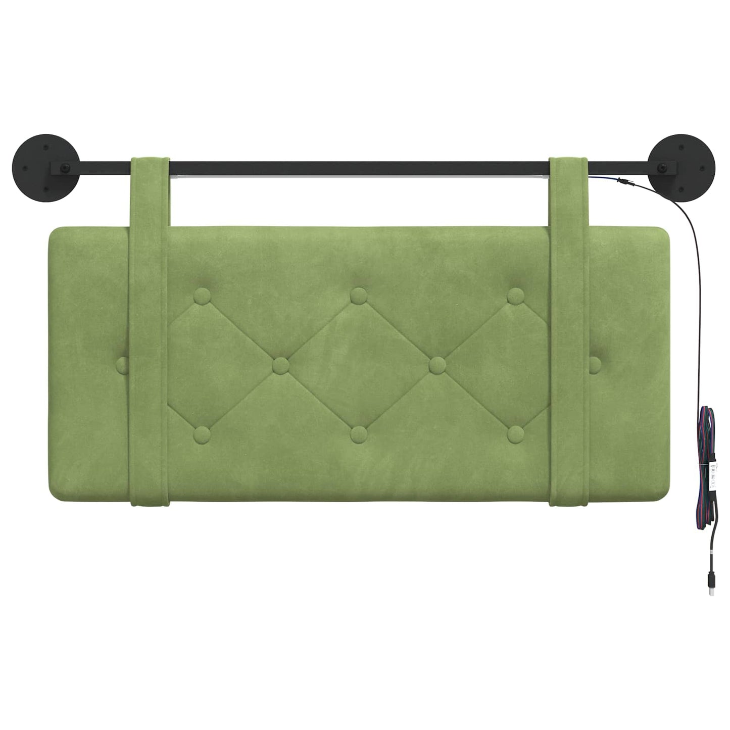 Hangend hoofdbord Met LED-verlichting Lichtgroen Fluweel is nu te koop bij PeponiXL, paradijselijk wonen!