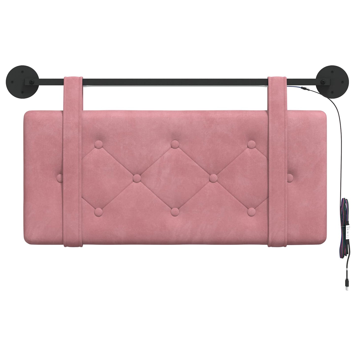 Hangend hoofdbord Met LED-verlichting Roze Fluweel is nu te koop bij PeponiXL, paradijselijk wonen!