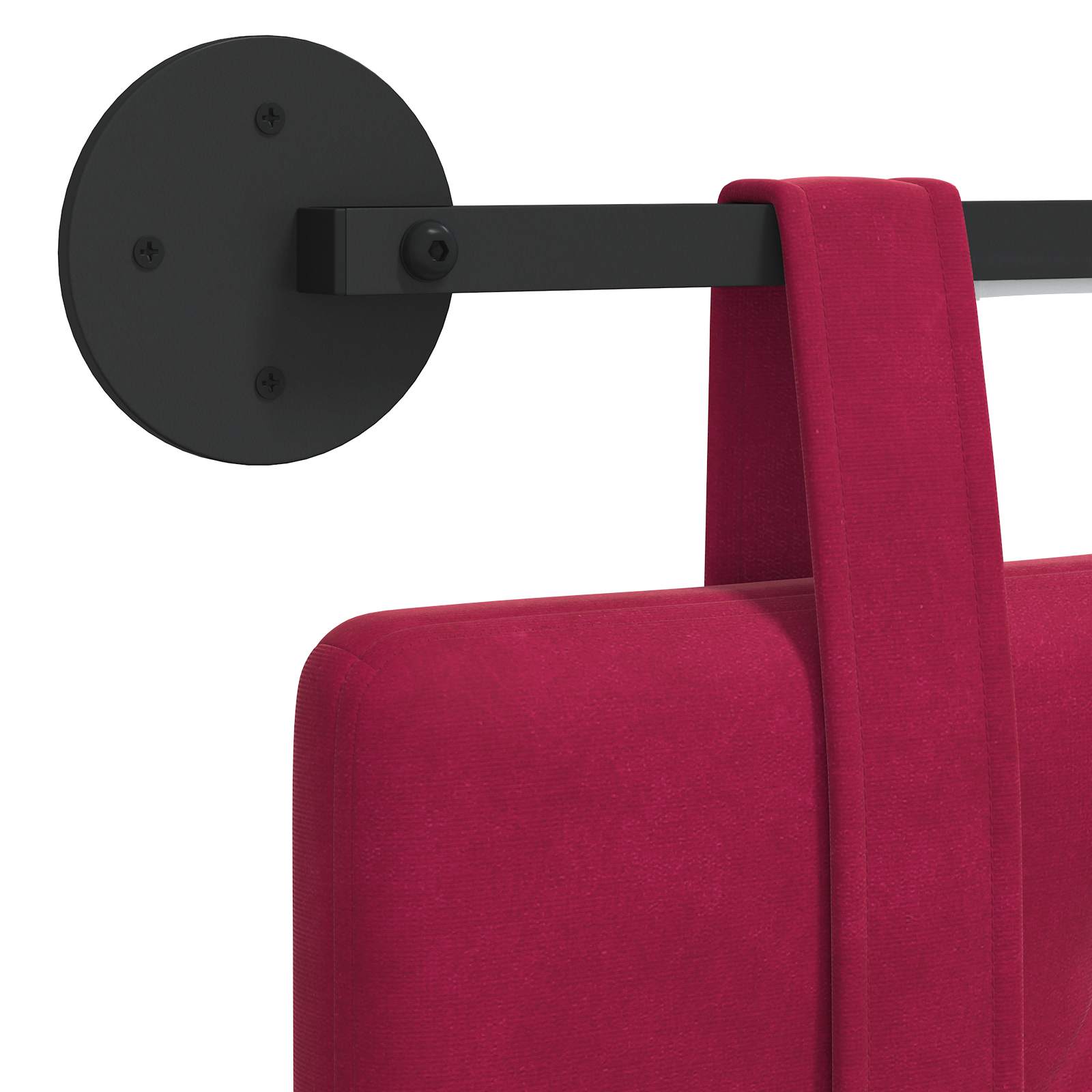 Hangend hoofdbord Met LED-verlichting Wijnrood Fluweel is nu te koop bij PeponiXL, paradijselijk wonen!