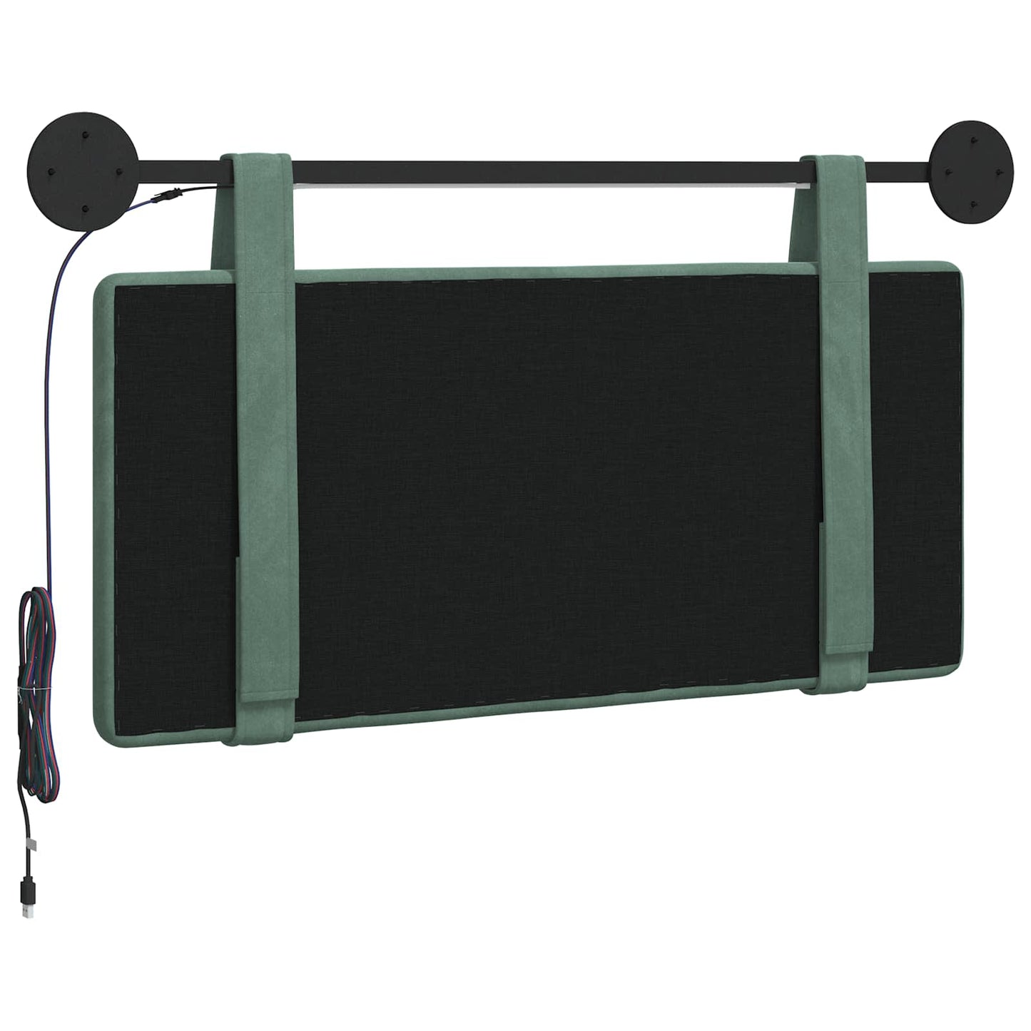 Hangend hoofdbord Met LED-verlichting Zeegroen Fluweel is nu te koop bij PeponiXL, paradijselijk wonen!