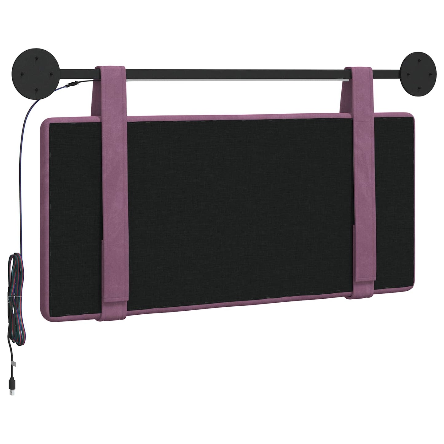 Hangend hoofdbord Met LED-verlichting Paars Fluweel is nu te koop bij PeponiXL, paradijselijk wonen!