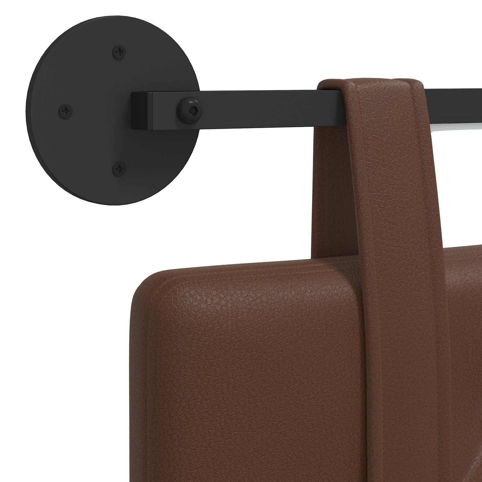 Hangend hoofdbord Met LED-verlichting Bruin Kunstleer is nu te koop bij PeponiXL, paradijselijk wonen!