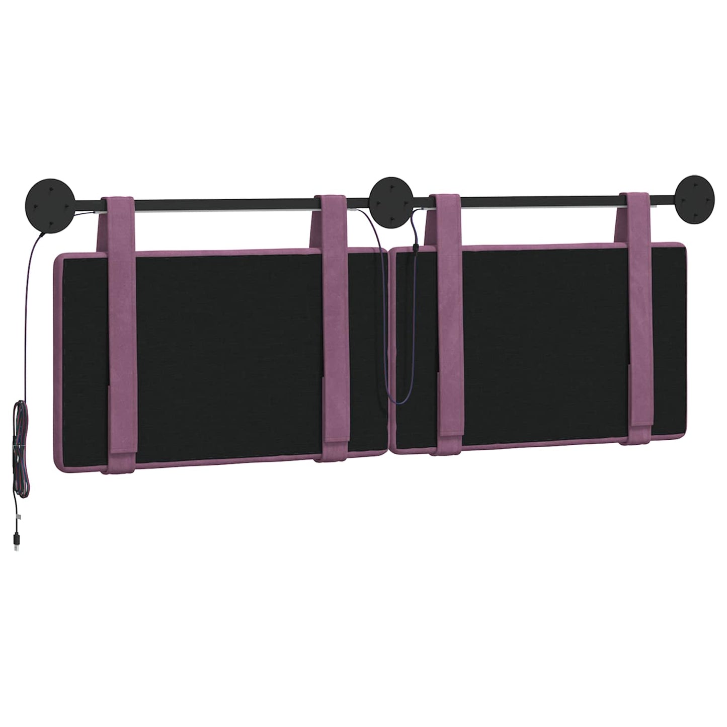 Hangend hoofdbord Met LED-verlichting Paars Fluweel is nu te koop bij PeponiXL, paradijselijk wonen!