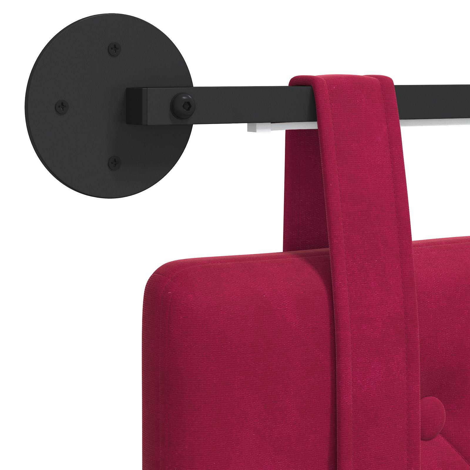 Hangend hoofdbord Met LED-verlichting Wijnrood Fluweel is nu te koop bij PeponiXL, paradijselijk wonen!