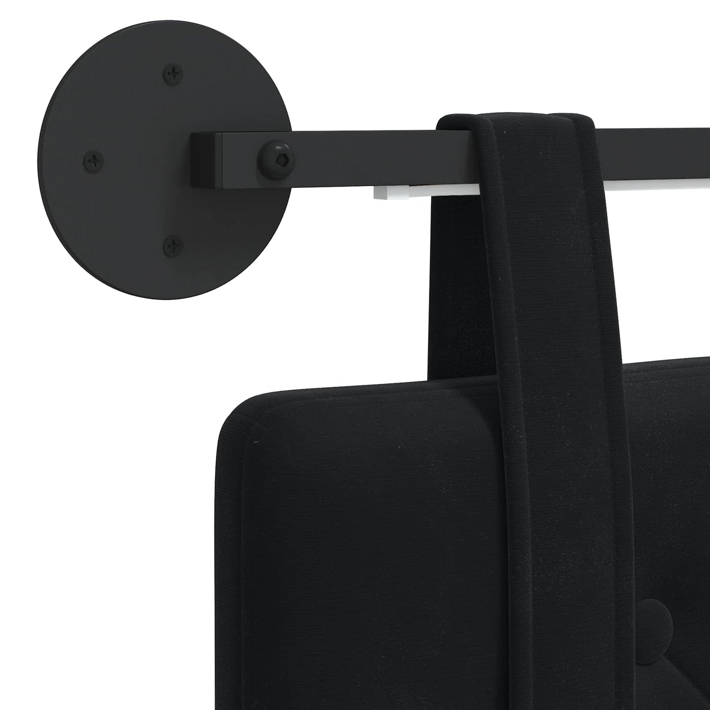 Hangend hoofdbord Met LED-verlichting Zwart Fluweel is nu te koop bij PeponiXL, paradijselijk wonen!