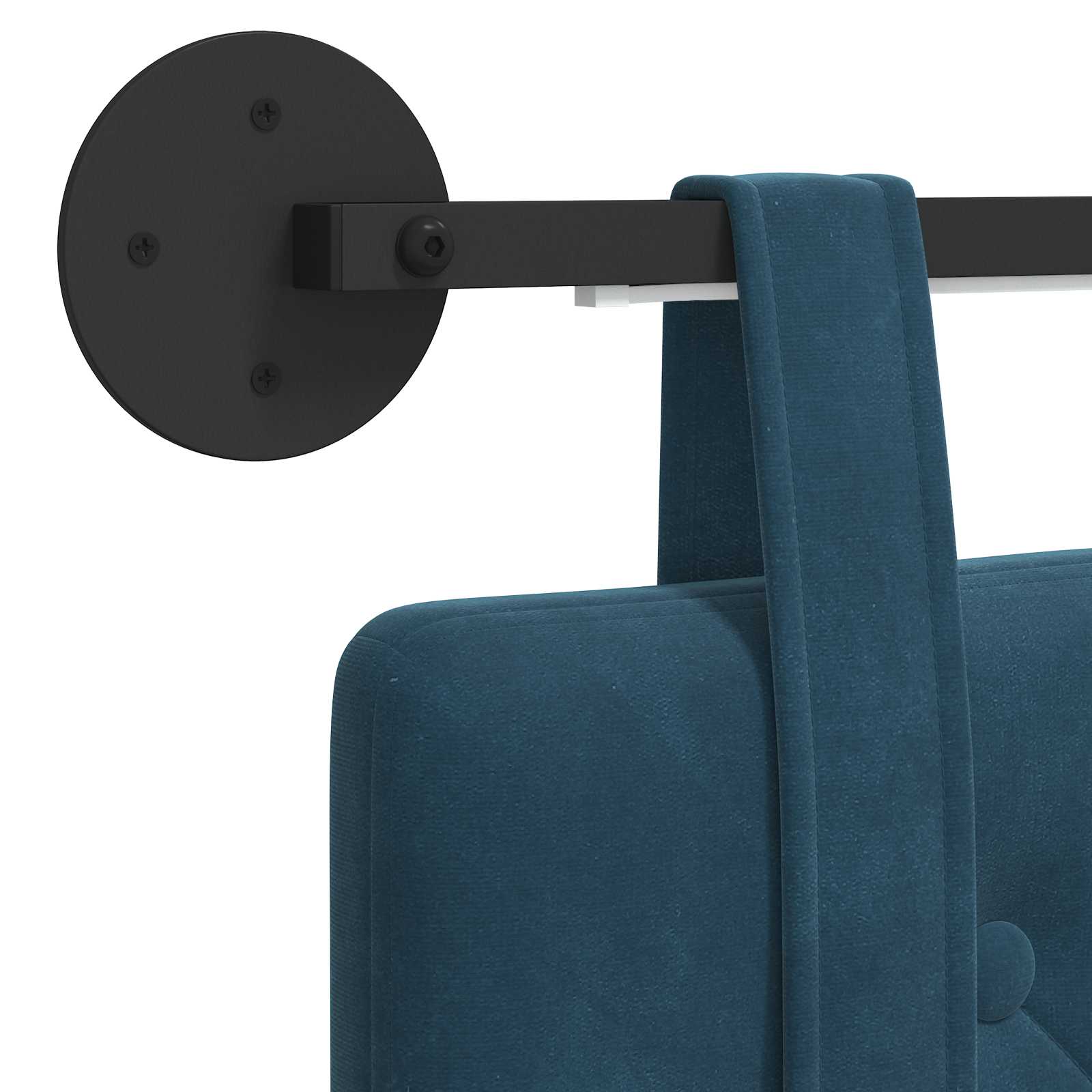 Hangend hoofdbord Met LED-verlichting Blauw Fluweel is nu te koop bij PeponiXL, paradijselijk wonen!