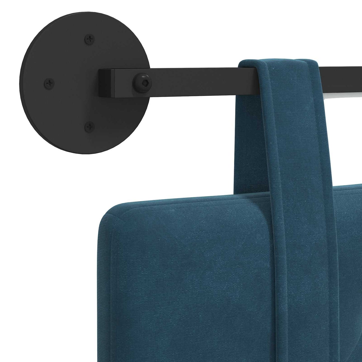 Hangend hoofdbord Met LED-verlichting Blauw Fluweel is nu te koop bij PeponiXL, paradijselijk wonen!