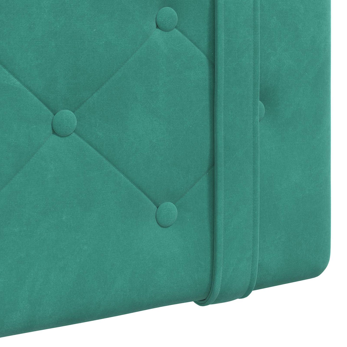 Hangend hoofdbord Met LED-verlichting Turquoise Fluweel is nu te koop bij PeponiXL, paradijselijk wonen!