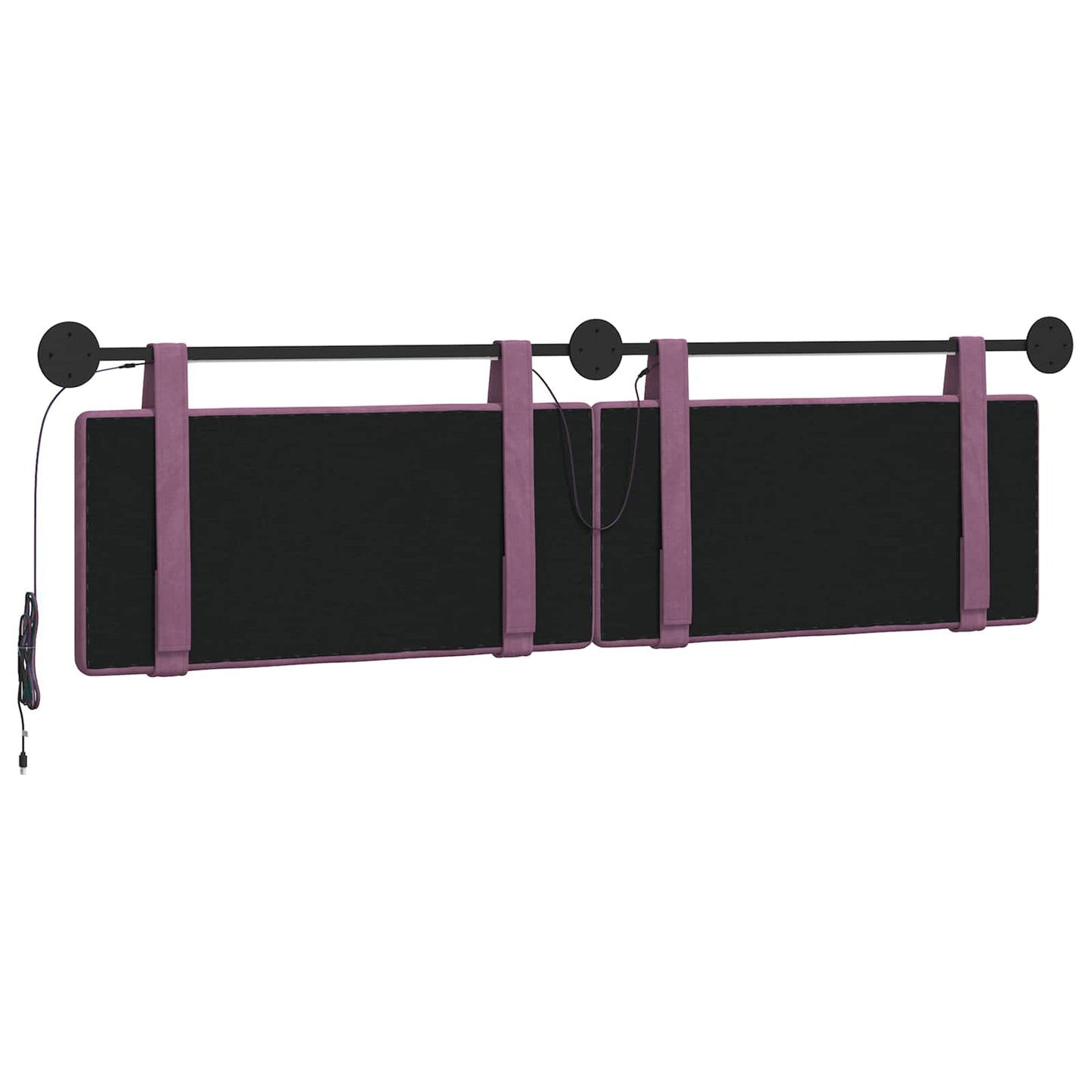 Hangend hoofdbord Met LED-verlichting Paars Fluweel is nu te koop bij PeponiXL, paradijselijk wonen!