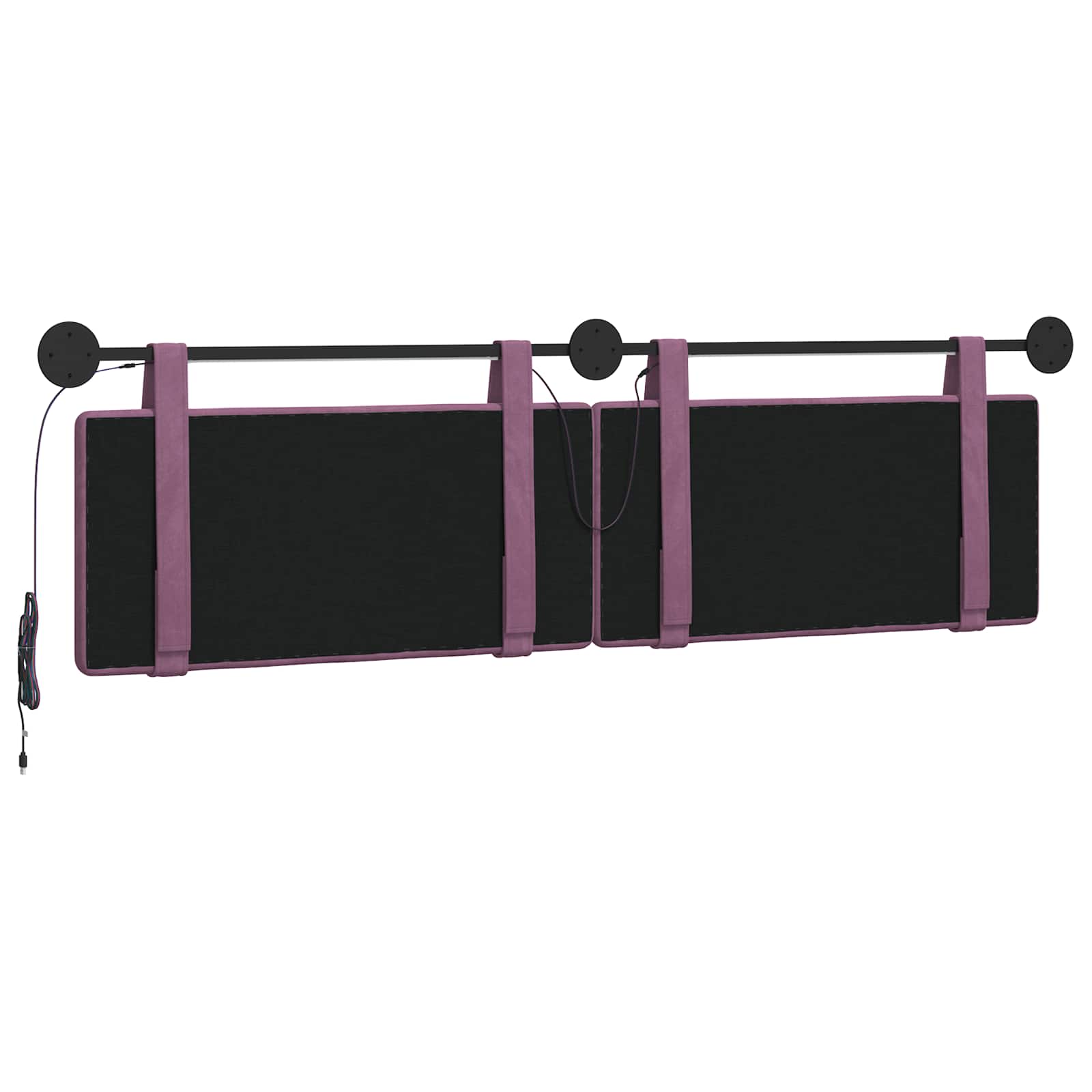 Hangend hoofdbord Met LED-verlichting Paars Fluweel is nu te koop bij PeponiXL, paradijselijk wonen!