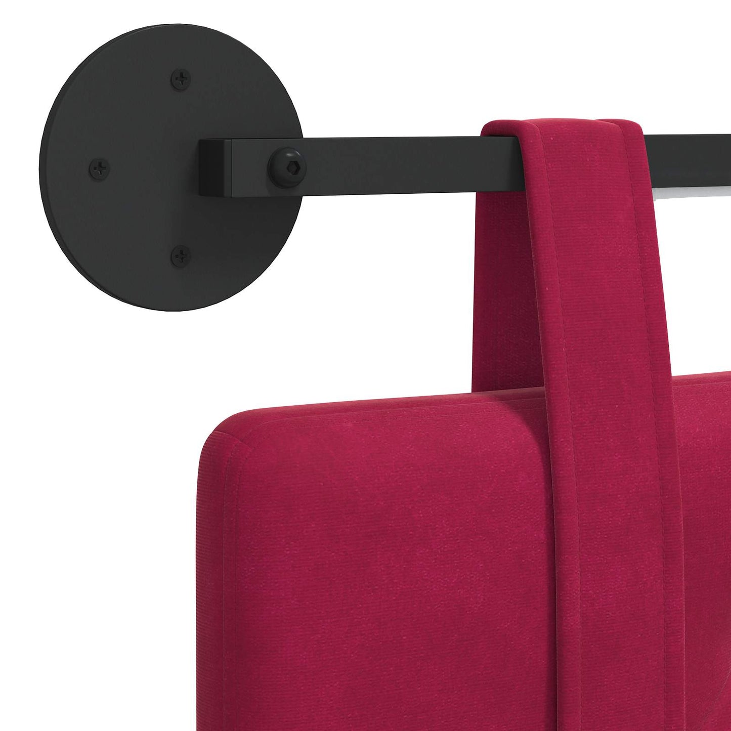 Hangend hoofdbord Met LED-verlichting Wijnrood Fluweel is nu te koop bij PeponiXL, paradijselijk wonen!