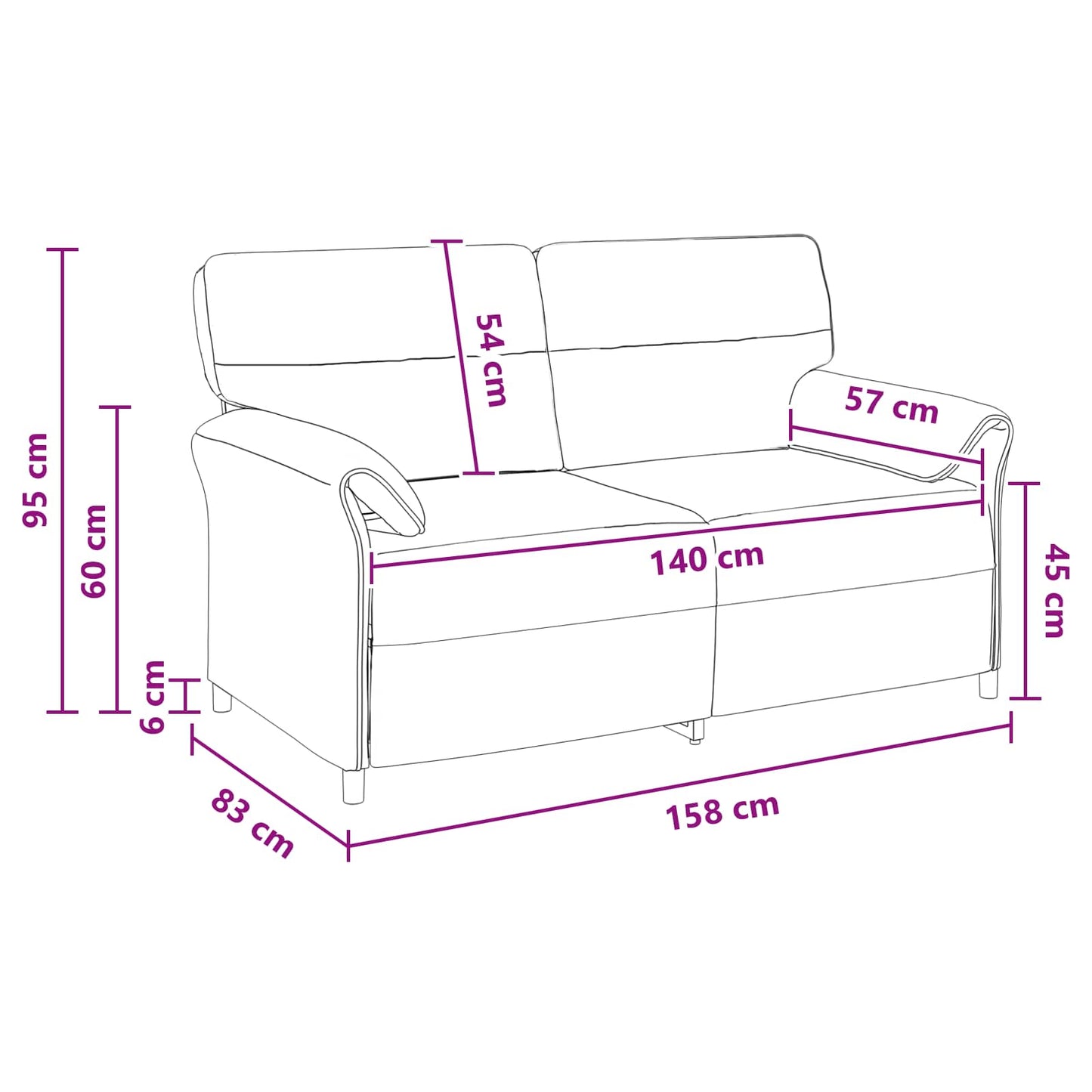 Bank 100% polyester metalen frame MDF, Multiplex is nu te koop bij PeponiXL, paradijselijk wonen!