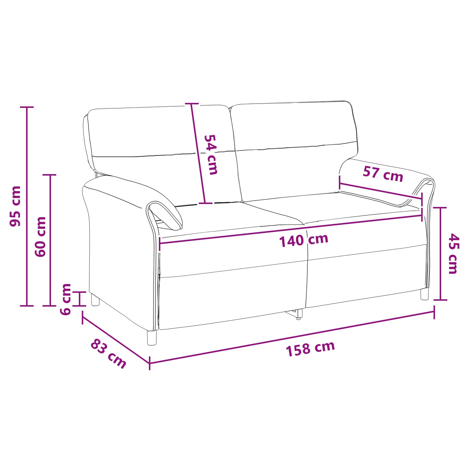 Bank 100% polyester metalen frame MDF, Multiplex is nu te koop bij PeponiXL, paradijselijk wonen!