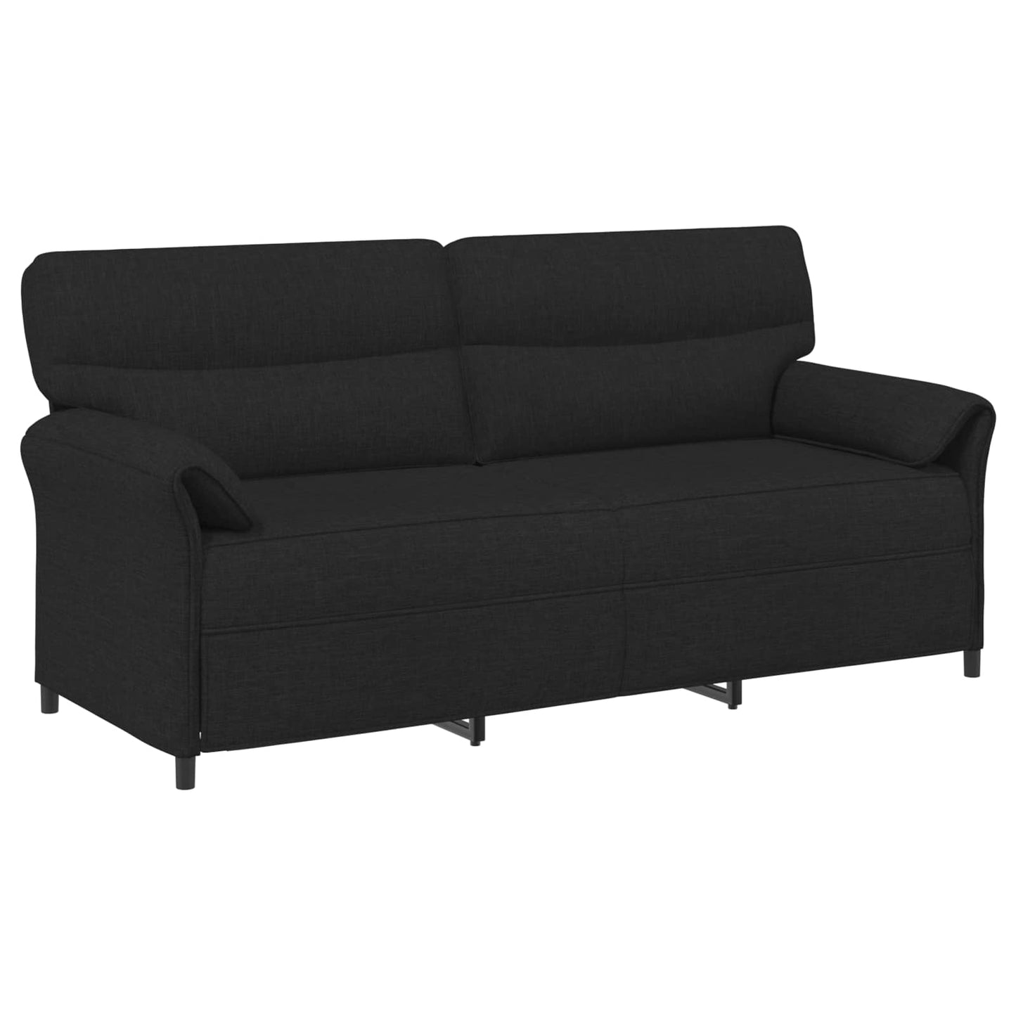 3-Zits Bank Zwart 198 x 83 x 95 cm Stof is nu te koop bij PeponiXL, paradijselijk wonen!