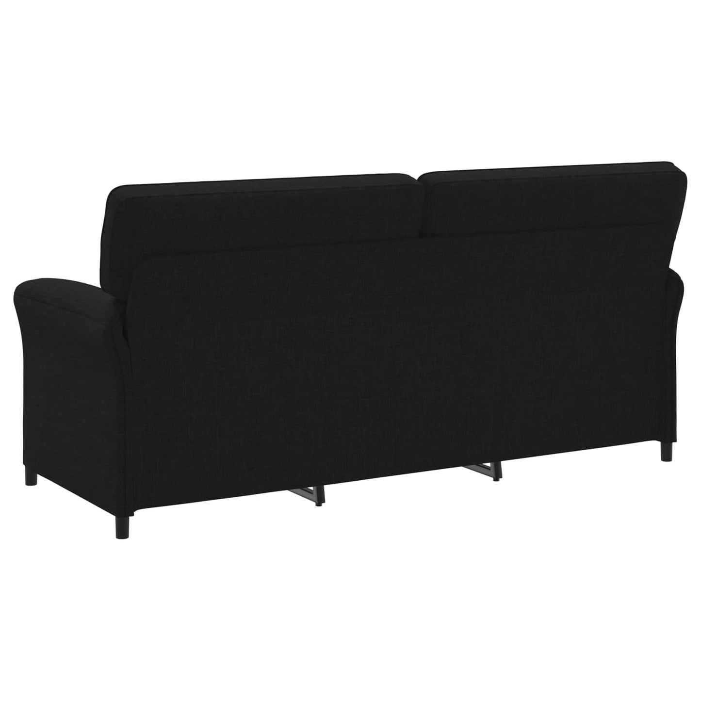 3-Zits Bank Zwart 198 x 83 x 95 cm Stof is nu te koop bij PeponiXL, paradijselijk wonen!