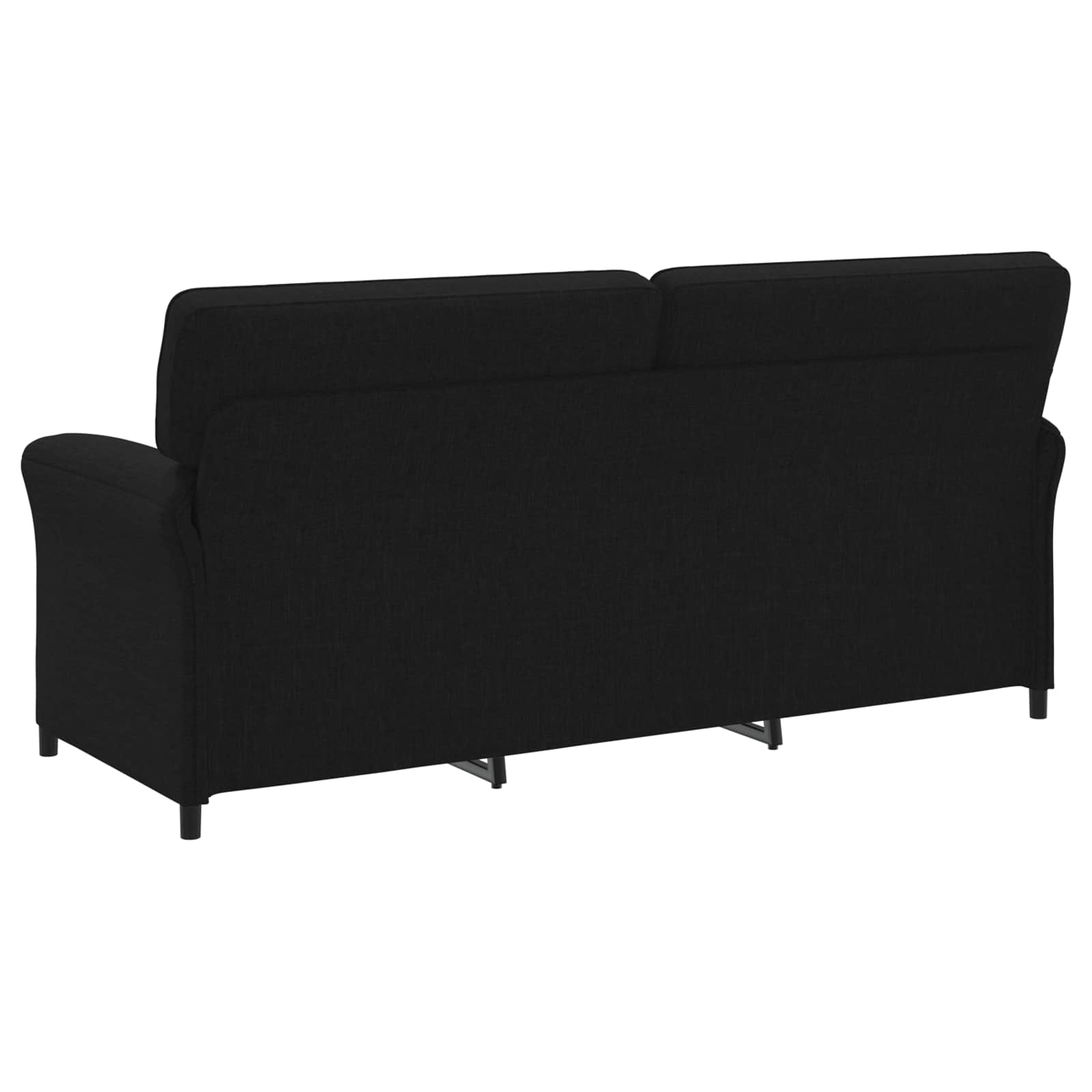 3-Zits Bank Zwart 198 x 83 x 95 cm Stof is nu te koop bij PeponiXL, paradijselijk wonen!