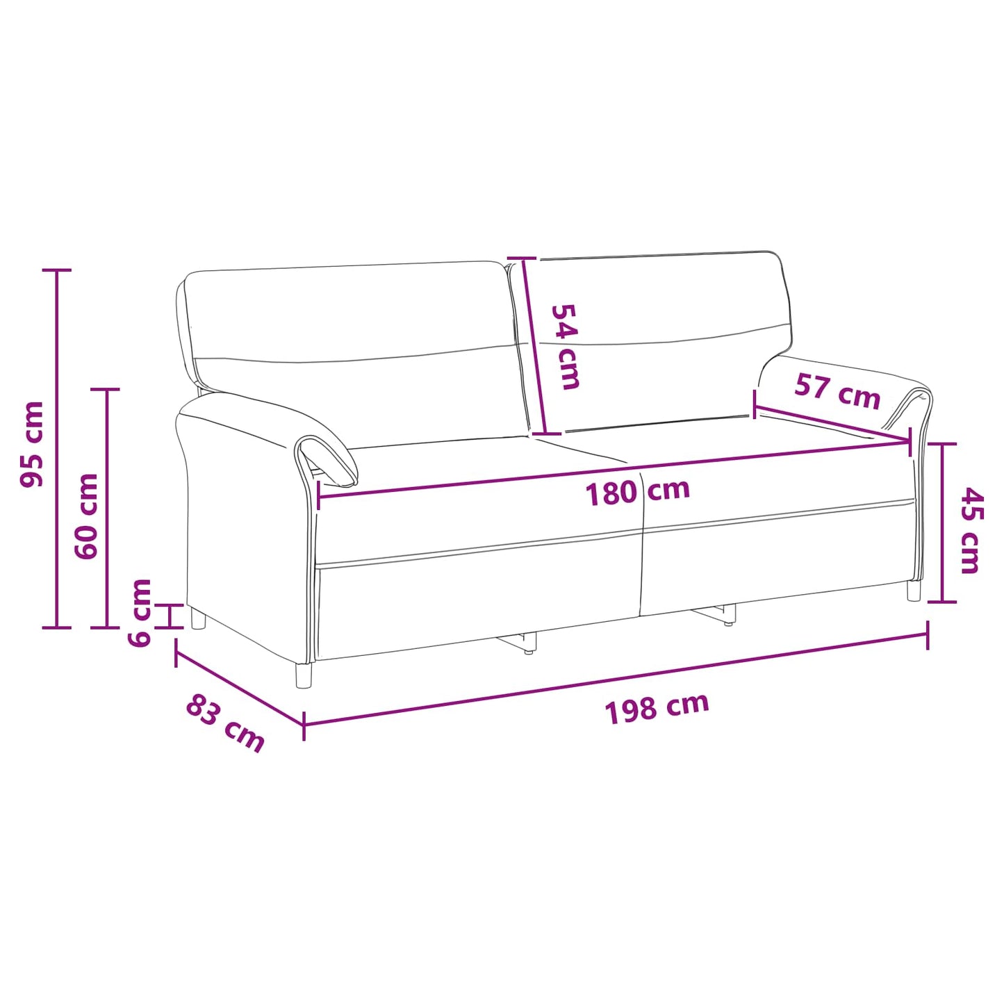 Bank 100% polyester metalen frame MDF, Multiplex is nu te koop bij PeponiXL, paradijselijk wonen!