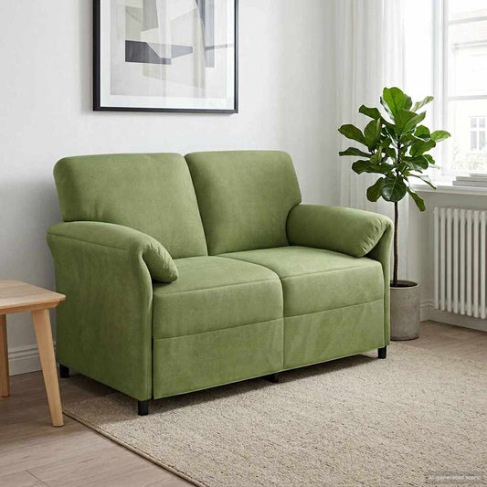 2-Zits Sofa Lichtgroen 138 x 83 x 95 cm Fluweel is nu te koop bij PeponiXL, paradijselijk wonen!