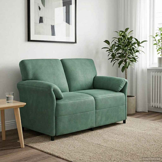 2-Zits Sofa Zeegroen 138 x 83 x 95 cm Fluweel is nu te koop bij PeponiXL, paradijselijk wonen!